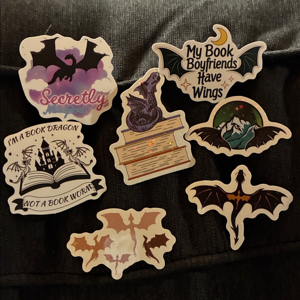 Dragon/Fantasy book stickers